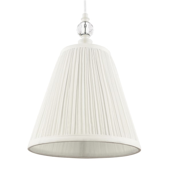(image for) Laura Ashley Ellis Pendant Satin Cream and Crystal With Shade